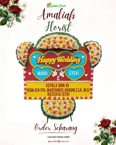 Papan Bunga Pernikahan Wonoasri